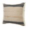 Edge Collections - 24" x 24" - Black - Textured Jute Decorative Pillow with Stripes - 1 Piece